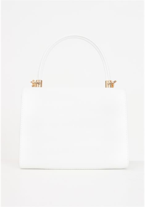 White women's bag with golden fancy heart lettering logo plate LOVE MOSCHINO | JC4328PP0IKS0100